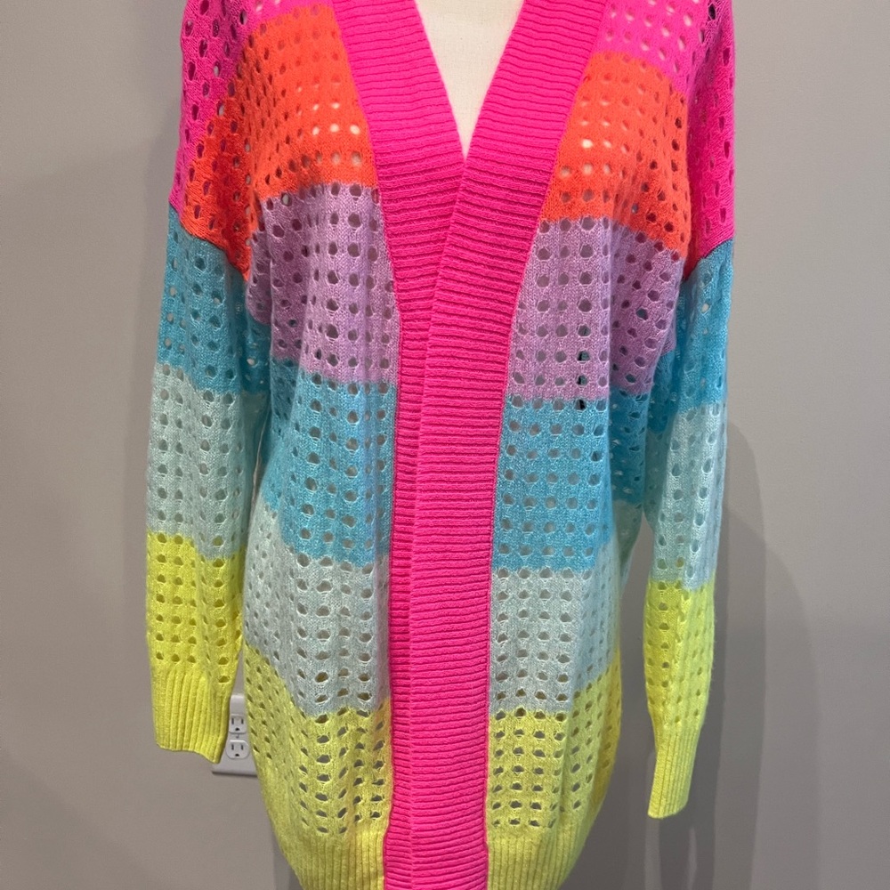 Brodie Cashmere Pink Multicolor Women's Cardigan